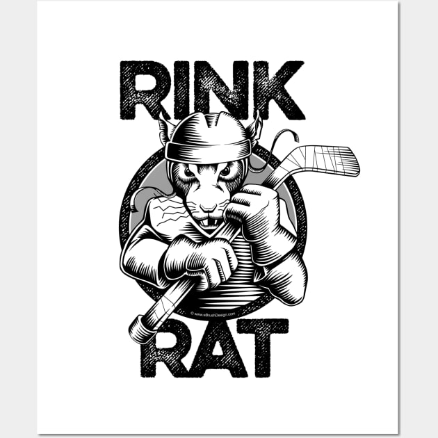 Hockey Rink Rat Wall Art by eBrushDesign